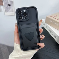 Capa iPhone com Porta Cartões e Coração 3D - imagem 1