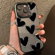 Capa iPhone Coração Prata: Luxo e Proteção! - imagem 1