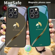 Capa iPhone Folha de Ginkgo Dourada - Elegância e Proteção - imagem 1