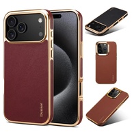Capa iPhone: Luxo Dourado e Couro Genuíno - imagem 1