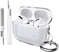 USTIYA Capa para AirPods Pro 3ª geração 2025 Case protetora transparente Capinha chaveiro proteção sem fio Cover de carregamento (claro) - imagem 1