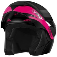 Capacete Pro Tork V-Pro Jet 2 Carbon Escamoteável Preto/Rosa Tam. 58 - Visão Fumê - imagem 3