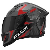 Capacete Pro Tork Stealth Concept Cinza/Vermelho Brilhante - Viseira Fumê - Tam. 60 - imagem 2