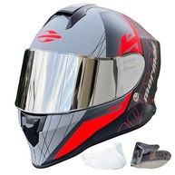 Capacete Mormaii Neon Red Fechado: Segurança e Estilo Original com Viseira Espelhada + Transparente - imagem 2