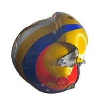 Capacete Militar Retrô Amarelo e Vermelho: Estilo Único com Viseira Anti-Riscos - imagem 3