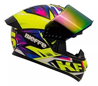 Capacete Bieffe B12 KF Amarelo: Segurança e Estilo com Viseira Espelhada (Tam 60) - imagem 4