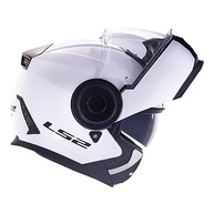 Capacete Robocop LS2 Scope Monocolor Branco Brilhante: Segurança e Estilo Articulado - imagem 3