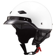 Capacete LS2 Bagger Moto Meio Capacete - Estilo e Segurança em Branco Pérola Brilhante - imagem 1