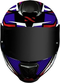 Capacete Norisk Razor Sharp Azul e Vermelho Brilhante: Estilo e Segurança para Sua Pilotagem - imagem 3