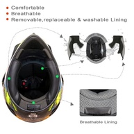 Capacete NENKI Motocross Caveira Verde: Aventura Off-Road com Estilo e Segurança! - imagem 4