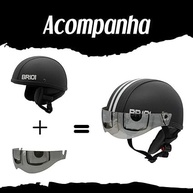 Capacete Coquinho BR 101 Premium com Viseira Silver: Estilo e Segurança para sua Scooter Elétrica, Bike e Skate - imagem 5