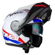 Capacete Nzi Combi 2 Shock: Segurança e Estilo em Branco/Vermelho/Azul - imagem 4