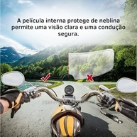 Filme Antiembaçante Universal para Capacete: Visão Clara e Segura em Qualquer Clima - imagem 5