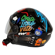 Capacete FW3 X Open Stickers Preto: Estilo e Segurança para Você! - imagem 4