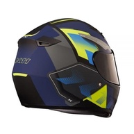 Capacete X11 Trust Pro Transit Integral Azul/Amarelo - Viseira Extra Inclusa - imagem 3