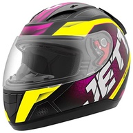 Capacete Fechado Pro Tork Jett Evo Line Fosco Rosa/Amarelo - Tamanho 62 - imagem 3