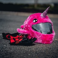 Capa de Capacete Moto Loot Narval Rosa Divertida - Segurança e Estilo! - imagem 4