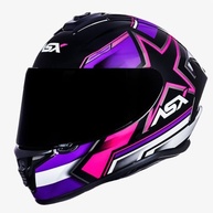 Capacete Feminino Fechado ASX Draken Pilot Azul Rosa - Segurança e Estilo para Sua Moto - imagem 5