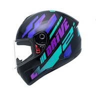 Capacete Fly Drive 2 HG Atitude Preto/Roxo: Segurança e Estilo para sua Moto - imagem 3