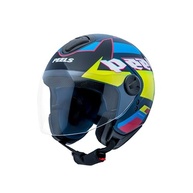 Capacete Peels Hype Freeway Aberto Azul Dark/Amarelo - Segurança e Estilo para Sua Moto - imagem 3