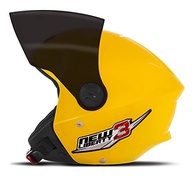 Capacete Aberto Pro Tork New Liberty 3 Solid Amarelo - Tamanho 60 com Viseira Fumê - imagem 2