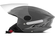 Capacete Mixs Way Aberto 60 Prata: Segurança e Estilo para Sua Pilotagem - imagem 1