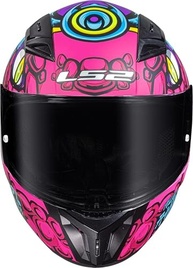 Kit Capacete Moto LS2 FF810 Vigo Drillox Roxo Rosa + Viseira Azul | Segurança e Estilo - imagem 5