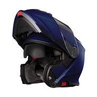 Capacete X11 Turner Solides Azul Fosco com Óculos Integrado - Segurança e Estilo! - imagem 2