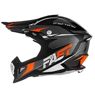 Capacete Motocross Fast Tech Limited Edition Cinza/Laranja - Segurança e Estilo - imagem 2