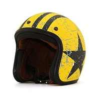 Capacete Woljay 3/4 Rebel Star Preto/Amarelo - Estilo e Segurança para Motociclistas - imagem 3