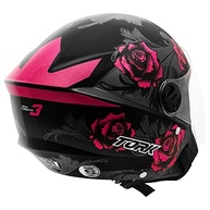 Capacete Feminino Pro Tork New Liberty Three Flowers: Liberdade e Estilo na Sua Pilotagem! - imagem 3
