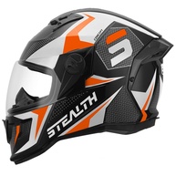 Capacete Fechado Pro Tork Stealth Concept Brilhante Branco/Laranja - Segurança e Estilo para Sua Pilotagem - imagem 1