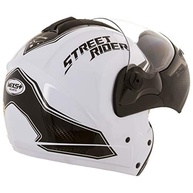 Capacete Mixs MX Captiva Route Robocop Articulado Cinza Brilhante com Viseira Solar Interna - imagem 5
