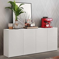 Aparador Buffet 4 Portas Veneza Multimóveis Branco - Design Moderno e Ampla Capacidade - imagem 3