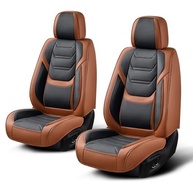 Capas de Assento de Carro em Couro Premium: Conforto Lombar, Universal, Antiderrapante e à Prova d'Água - Marrom Elegante - imagem 2