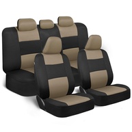 Conjunto Completo Capas de Assento BDK PolyPro Bege/Preto - Universal e Elegante - imagem 1