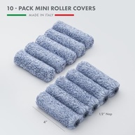 Mini Capas de Rolo de Tinta 10 cm - Pacote com 10 Unidades - Microfibra Premium Feita na Itália - imagem 3