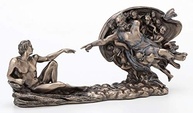 Estátua de Bronze Religiosa de Michelangelo - Capela Sistina Adão Gênesis 11 cm - imagem 4