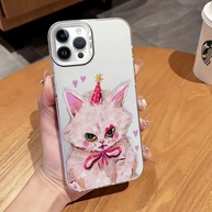 Capinha iPhone Gatinho Fofo: Coração e Festa! - imagem 4