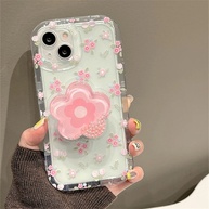 Capinha Floral Rosa com Glitter Samsung - imagem 4