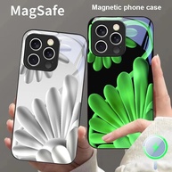 Capinha iPhone Flores Degradê Laranja - Magsafe - imagem 1