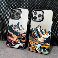 Capinha iPhone: Paisagem Montanhosa Vintage - imagem 1