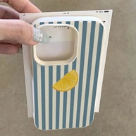 Capinha iPhone Listras Azuis e Limão 🍋 - imagem 4
