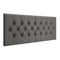 Cabeceira Casal Capitonê Estofada Paris Suede Cinza - Design Sofisticado e Conforto Premium - imagem 1