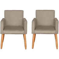 Kit 2 Poltronas Capitonê Cappuccino - Conforto e Estilo para Sala, Escritório e Recepção - imagem 1