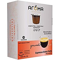 Aroma Selezione Cápsulas De Café Espresso Extra Forte Aroma Compatível Com Nespresso Contém 10 Cápsulas - imagem 3
