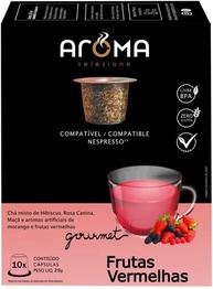 Aroma Selezione Cápsulas De Chá Frutas Vermelhas Compatível Com Nespresso Contém 10 Cápsulas - imagem 1