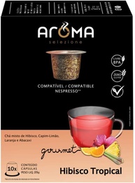Aroma Selezione Cápsulas De Chá Hibisco Tropical Compatível Com Nespresso Contém 10 Cápsulas - imagem 1