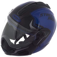 Capacete Mixs MX Captiva Robocop Azul: Segurança e Estilo com Viseira Solar Interna - imagem 3