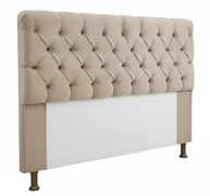 Cabeceira de Cama Queen Mirage Captonê Suede Bege - Estilo e Conforto para Seu Quarto - imagem 1